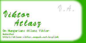 viktor atlasz business card